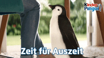 kinder_Pingui sweet penguin mother pause GIF