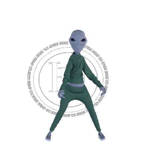 Hthealien Sticker by High Hemp Co.