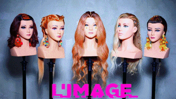 Limage hair waves mannequin updo GIF