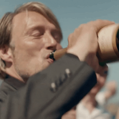 Champagne Druk GIF by Nordisk Film - Vi elsker film