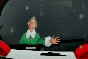 Elf Waving GIF by WiperTags Wiper Covers