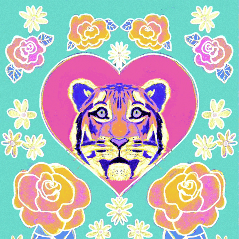 Valentines Day Tiger GIF by Daisy Lemon