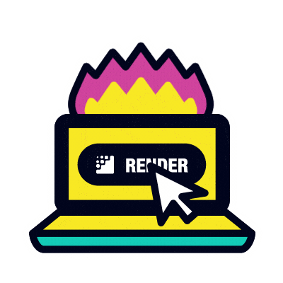 Animation Render Sticker by Dash Studio