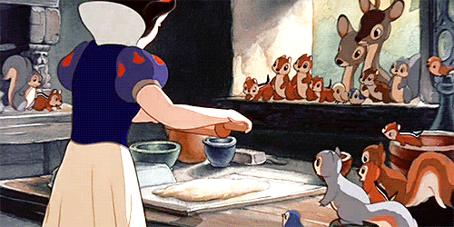 snow white cooking GIF