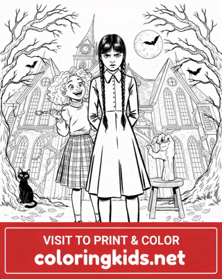 Addams Family Halloween GIF by ColoringKids
