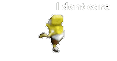 Bob Esponja I Dont Care Sticker