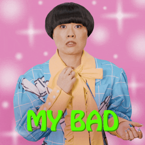 I Am Sorry Oops GIF by Atsuko Okatsuka