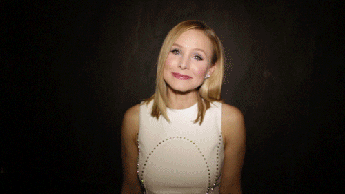 Happy Kristen Bell GIF by AMAs - Find & Share on GIPHY