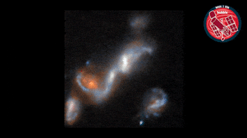 Merging Deep Space GIF by ESA/Hubble Space Telescope
