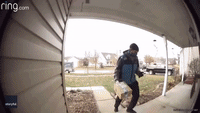 Delivery Driver Salutes Home of Air National Guard Member in Detroit Suburb