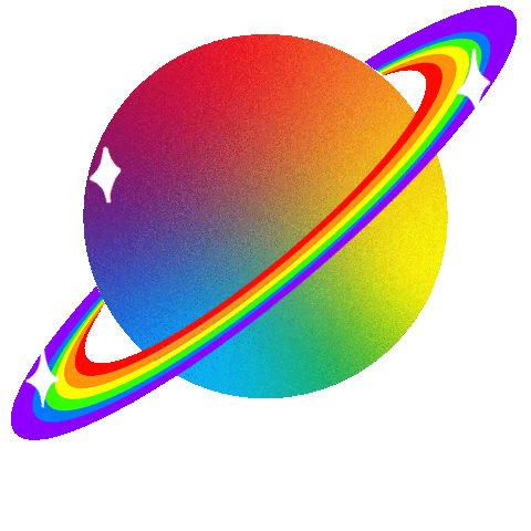 Rainbow Space Sticker by Dyanapyehchek