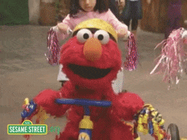 elmo tricycle GIF by Sesame Street