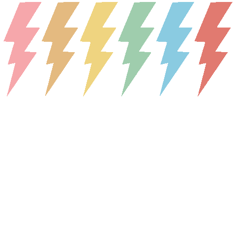 Rainbow Lightning Sticker by The Social Language