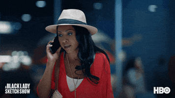 Click Phone Call GIF by A Black Lady Sketch Show