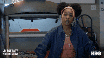 Staring Robin Thede GIF by A Black Lady Sketch Show