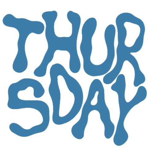 Days Of The Week Thursday Sticker by Sam Buros Makes Stuff