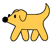 Golden Retriever Dog Sticker by Emily Redfearn