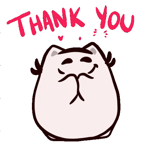 Thanks Thank You Sticker by BeKyoot