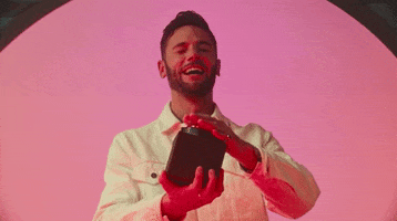 Red Button Laugh GIF by Flawes