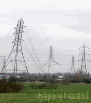 electricity pylons GIF