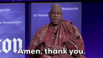 Andre Leon Talley Thank You GIF by GIPHY News