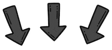 Look Here 3 Arrows Sticker