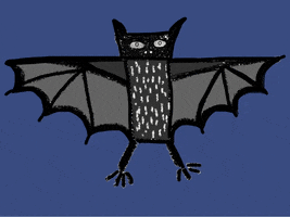 Flying Fox Bat GIF by Barbara Pozzi