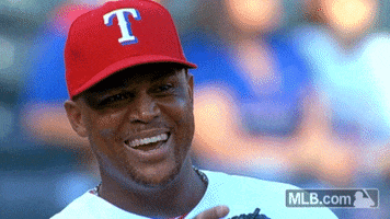 Texas Rangers Smiles GIF by MLB