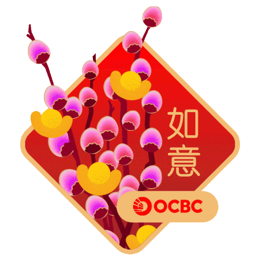 Spring Blossom Sticker by OCBC Bank