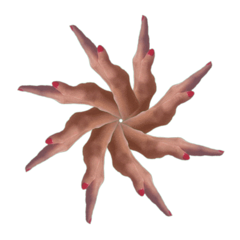 Wave Hands Sticker by X.H. Aqeel