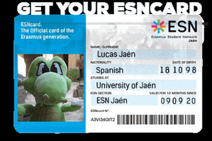 Esncard Esnjaen GIF by Erasmus Student Network Spain