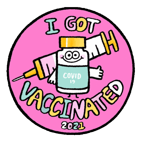 Vaccination Sticker by gemma correll