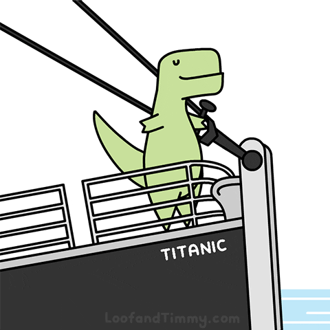 loofandtimmy movie film dinosaur titanic GIF