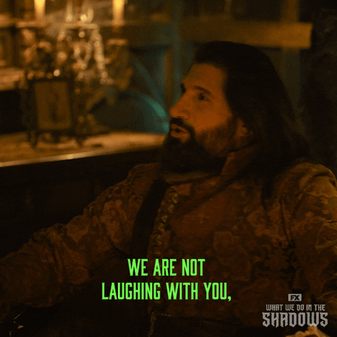 Laughing At You Kristen Schaal GIF by What We Do in the Shadows