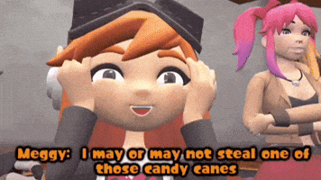 Candy Cane Meggy GIF