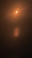 Partial Solar Eclipse Darkens Bay in Coquimbo, Chile