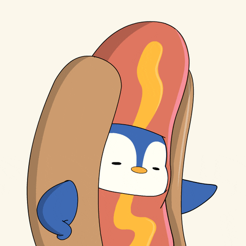 Hot Dog Link GIF by Pudgy Penguins