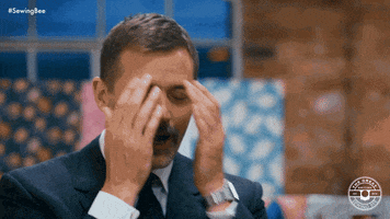 Shocked Oh No GIF by The Great British Sewing Bee