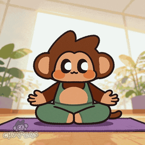 Relaxed Inner Peace GIF by Chimpers