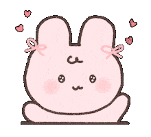 Heart Rabbit Sticker