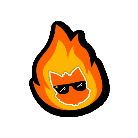 Flamin-Fox Sticker by Creatify