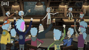 Partying Rick And Morty GIF by Adult Swim