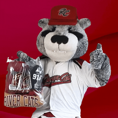 Baseball Mascot GIF by Sacramento River Cats