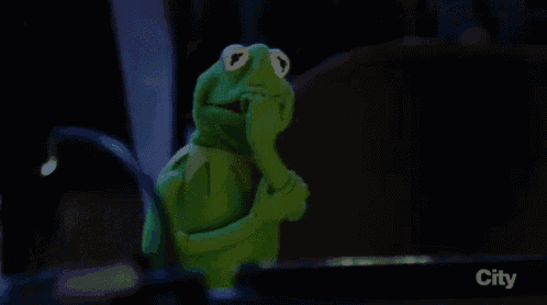 A muppet scared