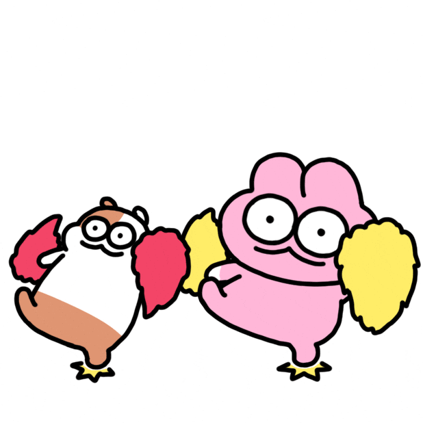 Pohyblivá animace se dvěma tancujícími postavičkami s třásněmi.