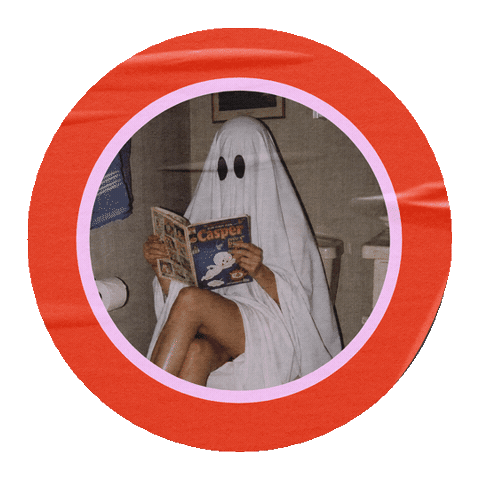 Ghost Reading Sticker by thisandco