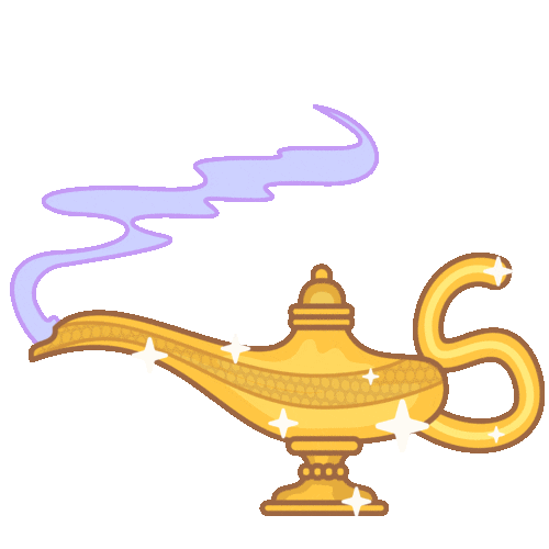 Aladdin Lamp Sticker by Walt Disney Studios for iOS & Android | GIPHY