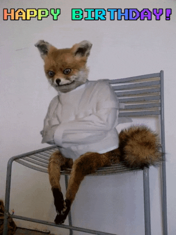 Happy Birthday Fox GIF by MOODMAN - Find & Share on GIPHY