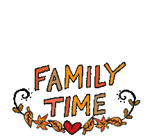 Thanksgiving Day Family Sticker by Natasha B.