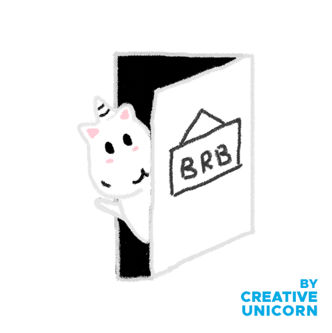 Brb Cu GIF by Creative Unicorn